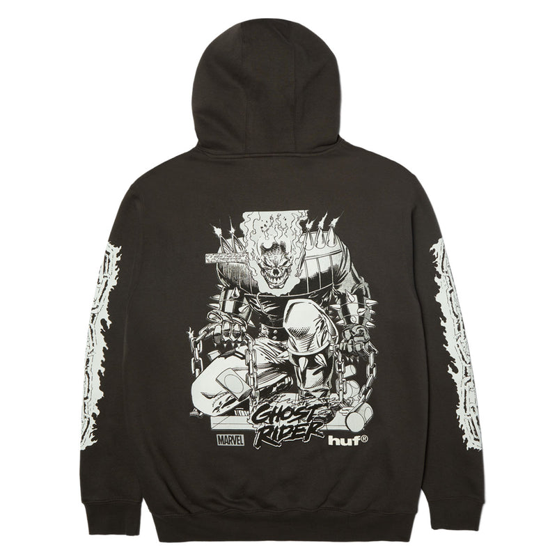 HUF x Marvel Ghost Rider Hoodie - Washed Black