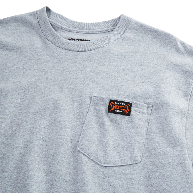 Independent Built To Grind Pocket T-Shirt - Sport Grey