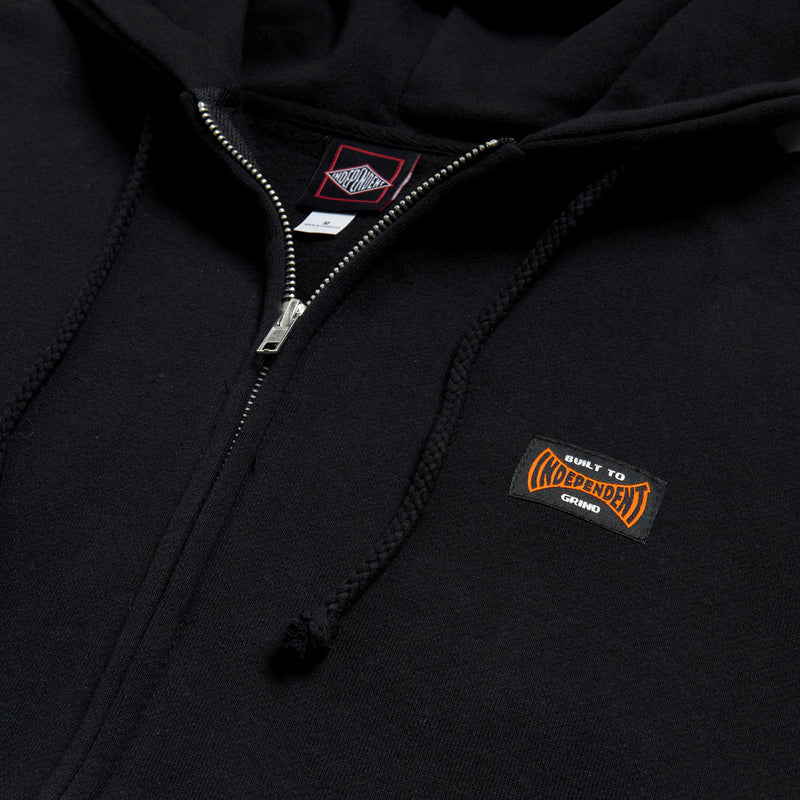 Independent Built To Grind Span Zip Hoodie - Black