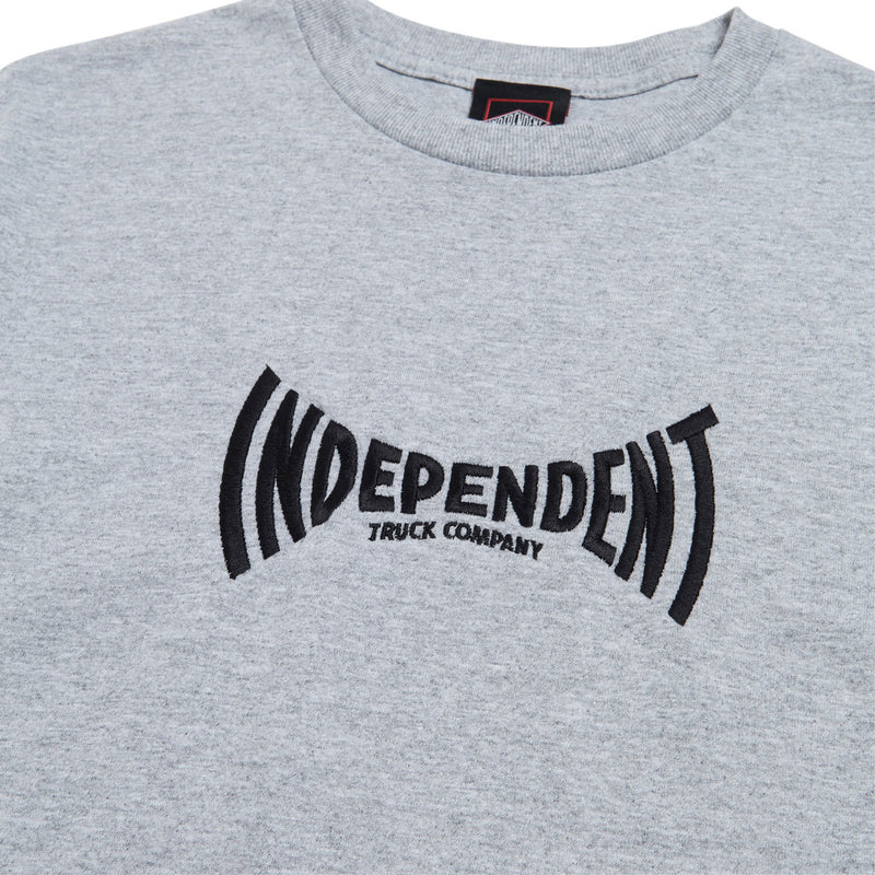 Independent Embroidered Span T-Shirt - Sport Grey