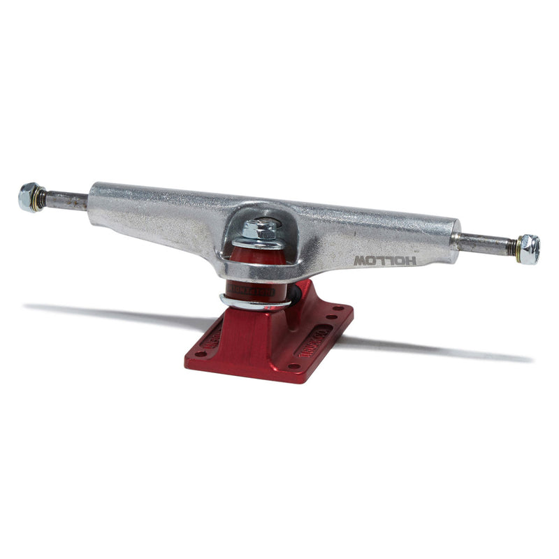 Independent Stage 4 Hollow Bar Logo Skateboard Trucks - Silver/Ano Red - 151mm