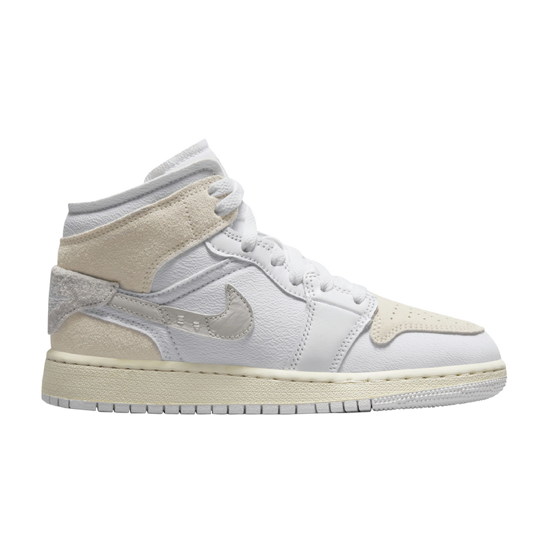 Jordan 1 Mid SE Craft 'Tech Grey' Big Kids' Shoes