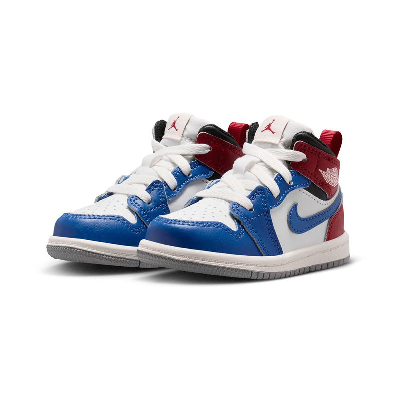 Jordan 1 Mid 'True Blue Varsity Red' Baby/Toddler Shoes