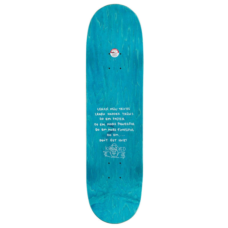 Krooked Knock Brain And Bird Skateboard Deck - Orange - 8.50"