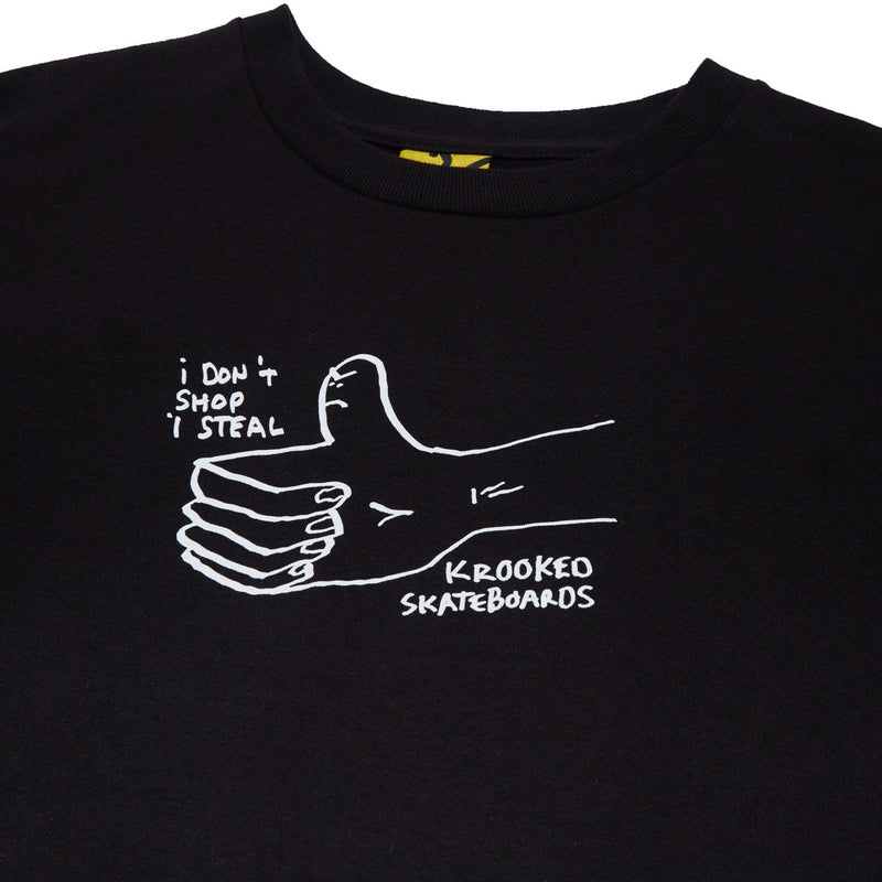 Krooked Shop Steal T-Shirt - Black/White
