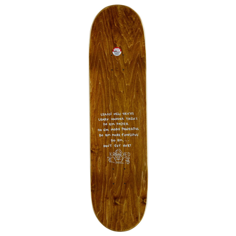 Krooked Una Molti Dementional Skateboard Deck - White - 8.28"