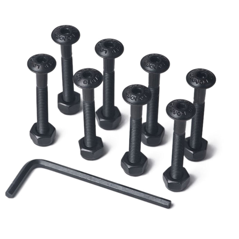 Loaded Button Head Hardware - Black - 1"