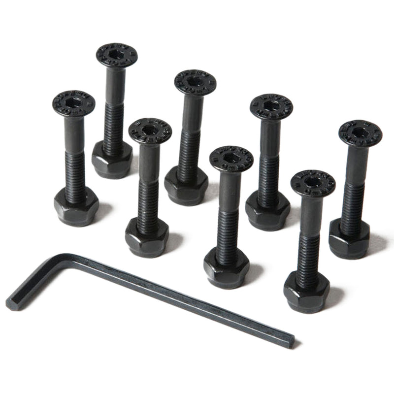 Loaded Countersunk Hardware - Black - 1.25"