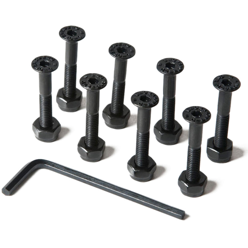 Loaded Countersunk Hardware - Black - 1"