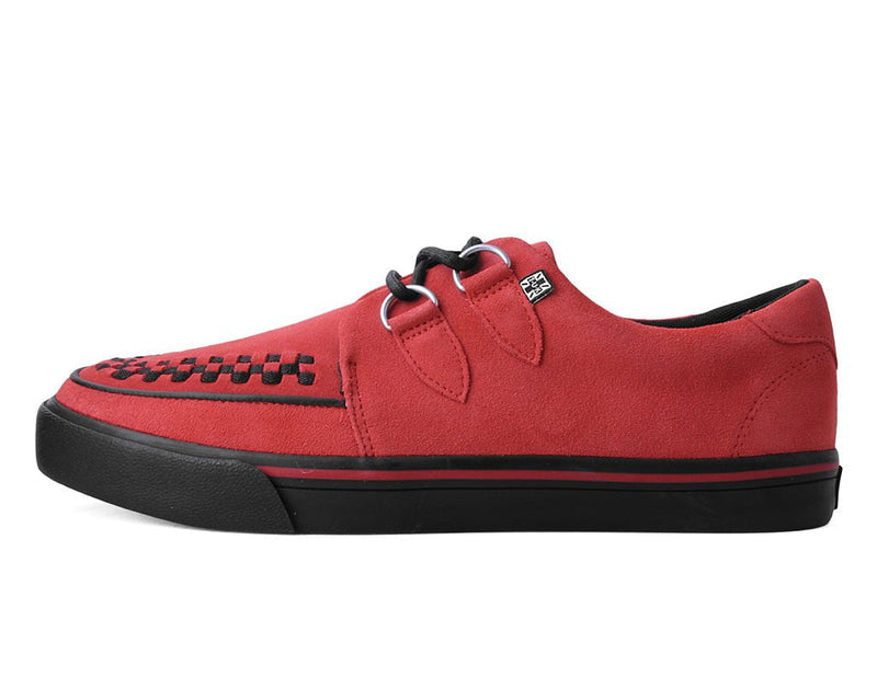 A3045 Lucious Red Suede D-Ring Interlace Sneaker