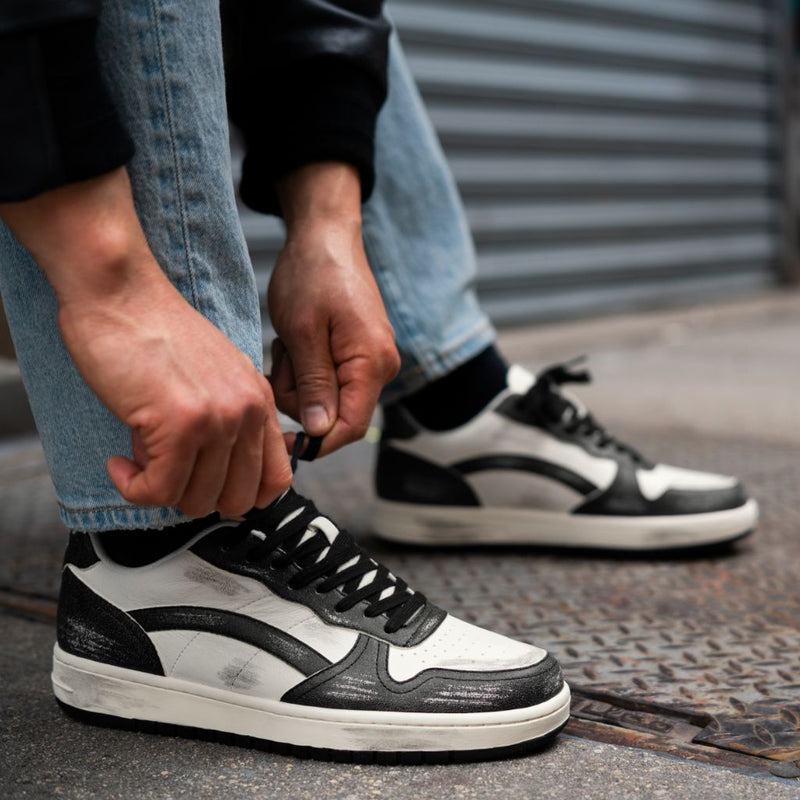 Men's Cross Court | Black x White