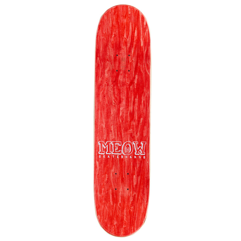 Meow Big Cat Skateboard Deck - White - 7.75"