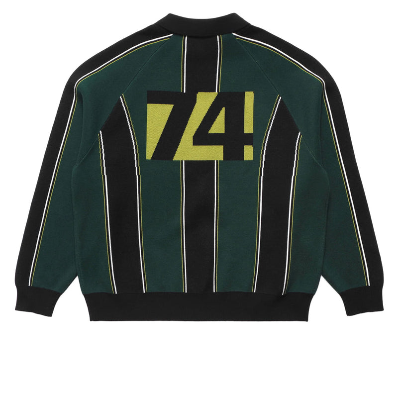 Metalwood Knit Football Long Sleeve Jersey - Green