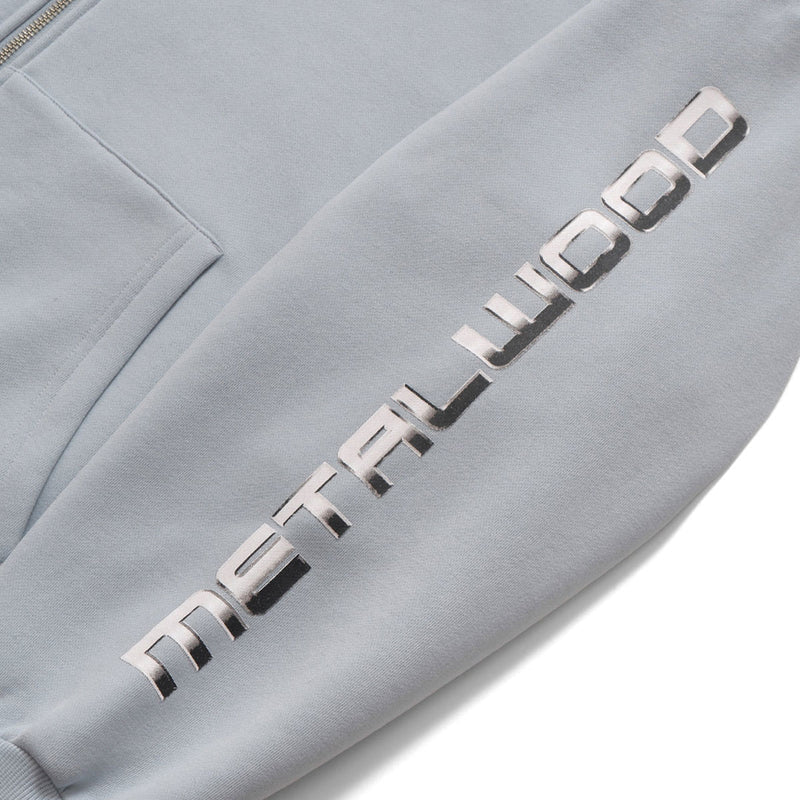 Metalwood Moto Zip Hoodie - Dusty Blue