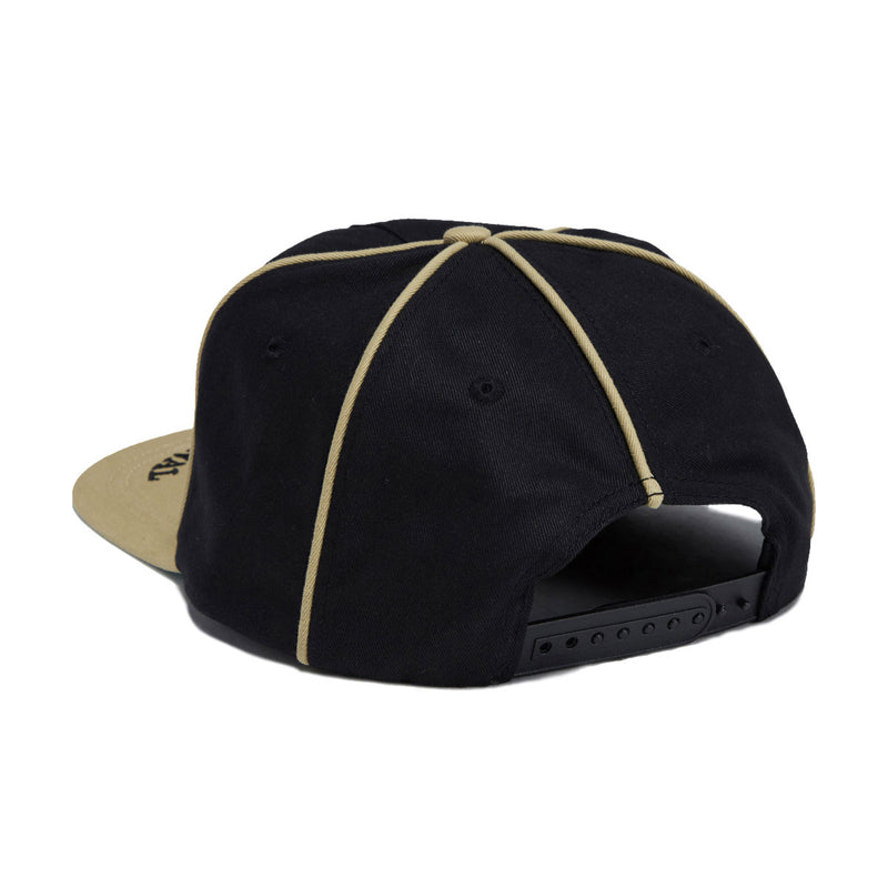 Metalwood Professional Piping Snapback Hat - Black