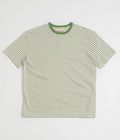 Mollusk Striped Heavy T-Shirt in Natural and Green