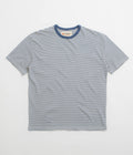 Mollusk Striped Heavy T-Shirt in Natural and Indigo