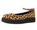 A9987L Mustard Leopard Pointed Ballet Creeper
