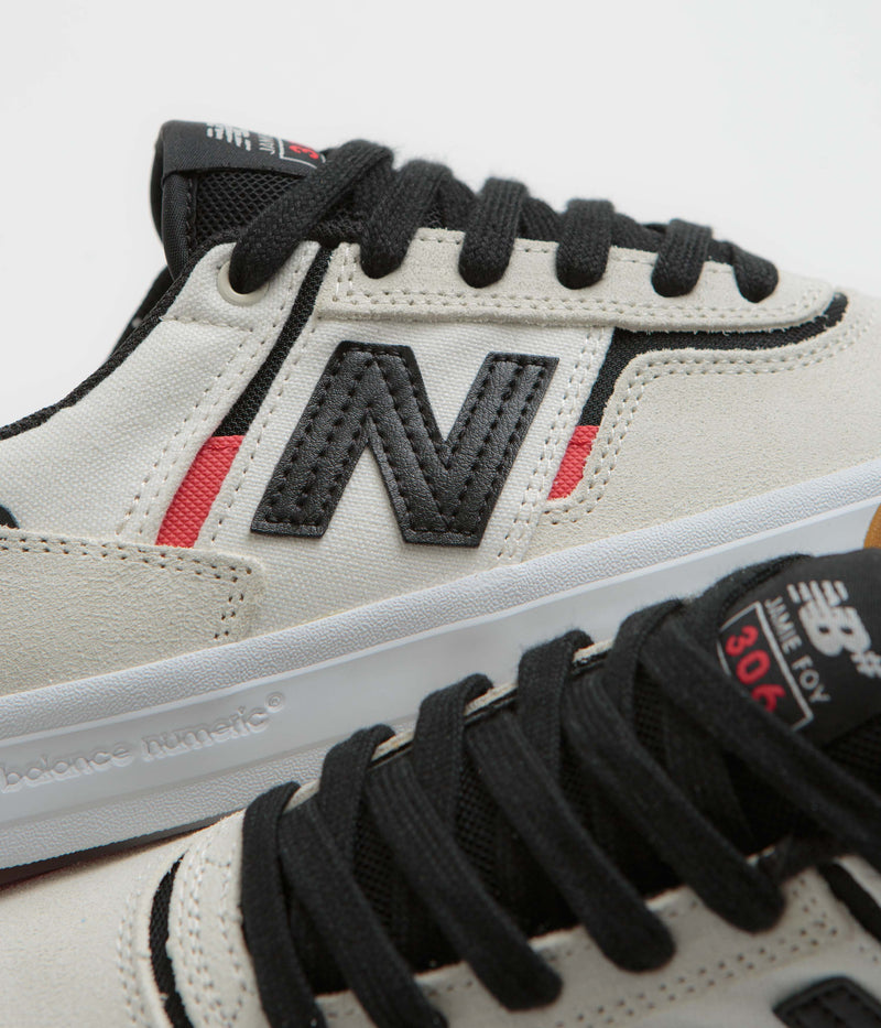 New Balance Numeric 306 Jamie Foy Shoes in Sea Salt and White