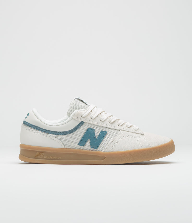 New Balance Numeric 430 Shoes in Sea Salt and Green