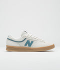 New Balance Numeric 430 Shoes in Sea Salt and Green