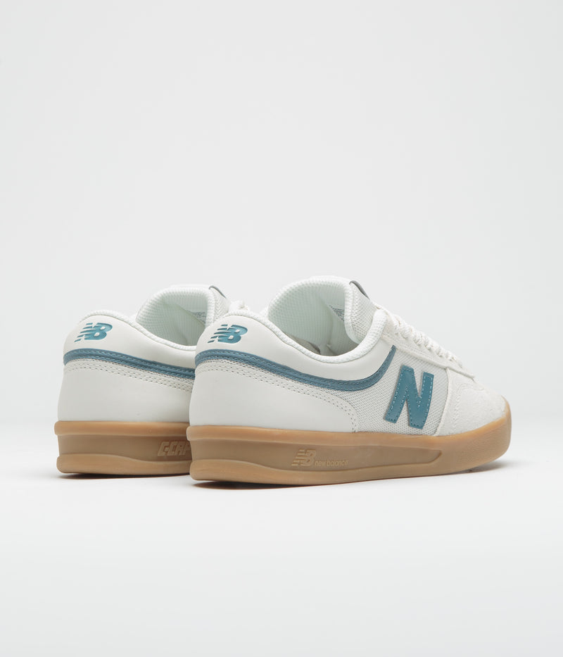 New Balance Numeric 430 Shoes in Sea Salt and Green