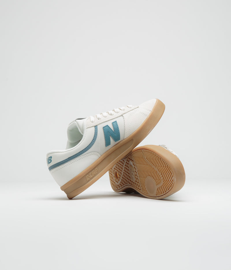 New Balance Numeric 430 Shoes in Sea Salt and Green