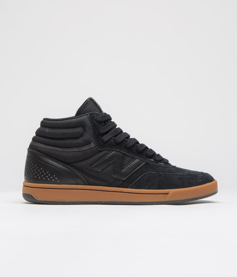New Balance Numeric 440 Hi Shoes in Black and Black / Gum