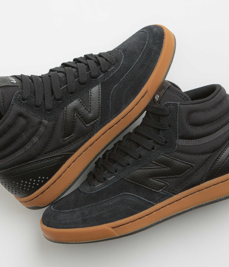 New Balance Numeric 440 Hi Shoes in Black and Black / Gum