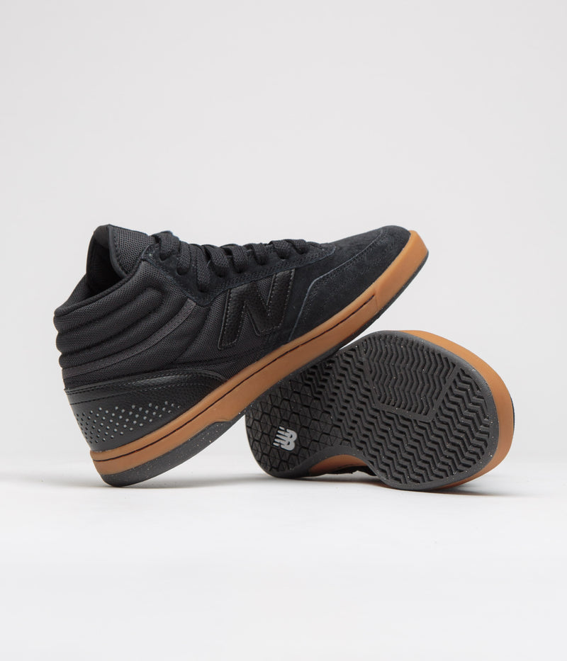 New Balance Numeric 440 Hi Shoes in Black and Black / Gum