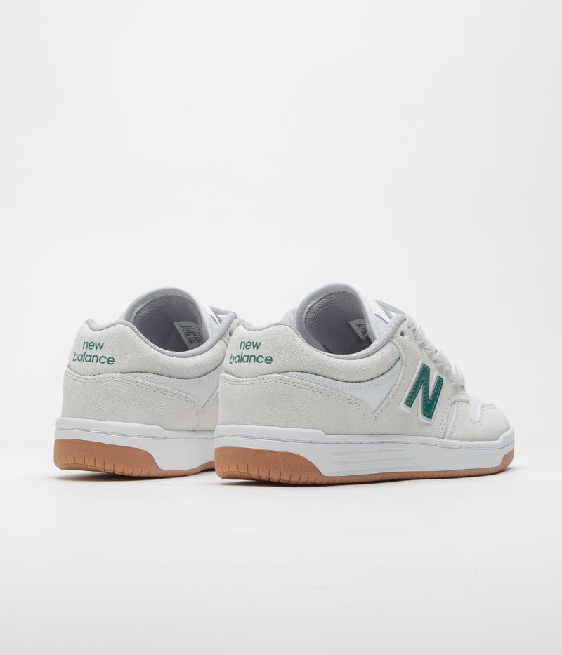 New Balance Numeric 480 Shoes in Sea Salt and White