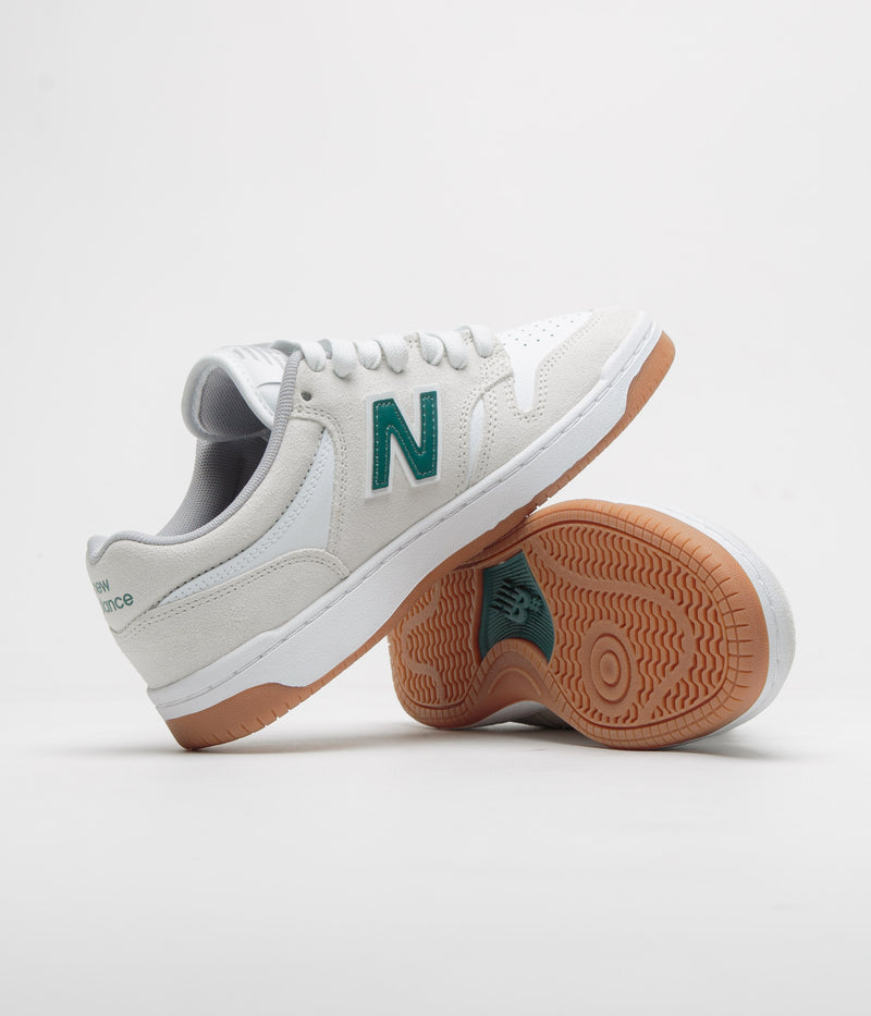 New Balance Numeric 480 Shoes in Sea Salt and White