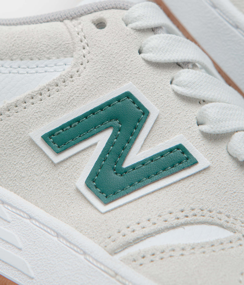 New Balance Numeric 480 Shoes in Sea Salt and White