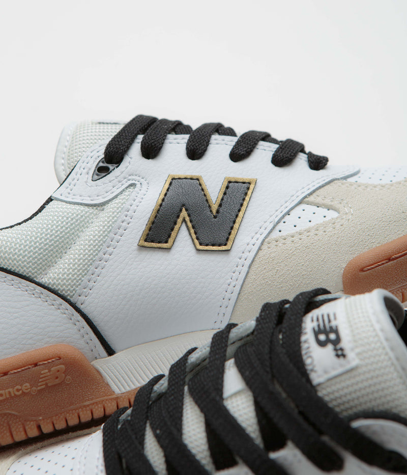 New Balance Numeric 600 Tom Knox Shoes in White and Black