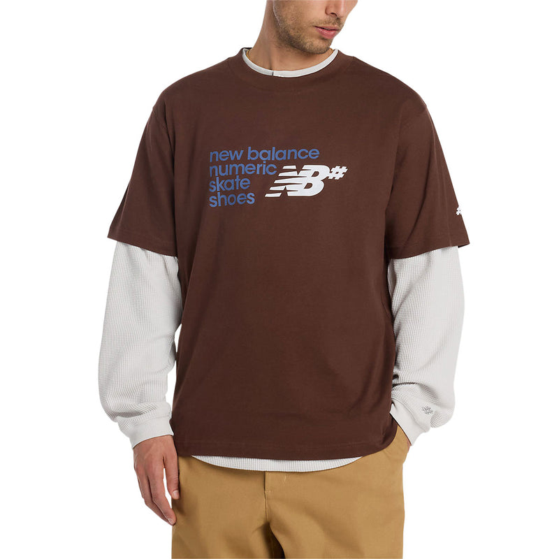 New Balance Numeric Stacked Graphic T-Shirt - Pumpernickel