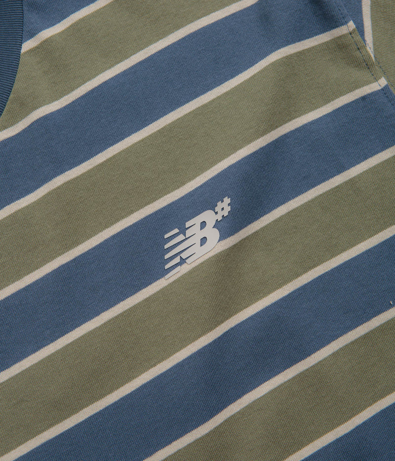 New Balance Numeric Thin Stripe T-Shirt in Blue