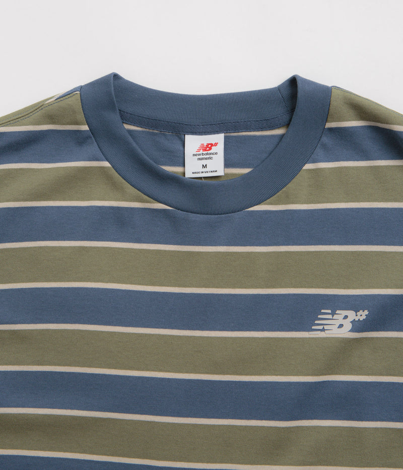 New Balance Numeric Thin Stripe T-Shirt in Blue