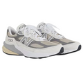 Gray and white sneakers on a white background
