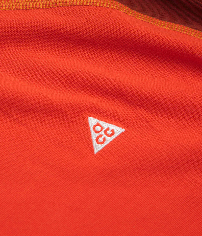 Nike ACG Goat Rocks T-Shirt in Picante Red and Cinnamon / Summit White