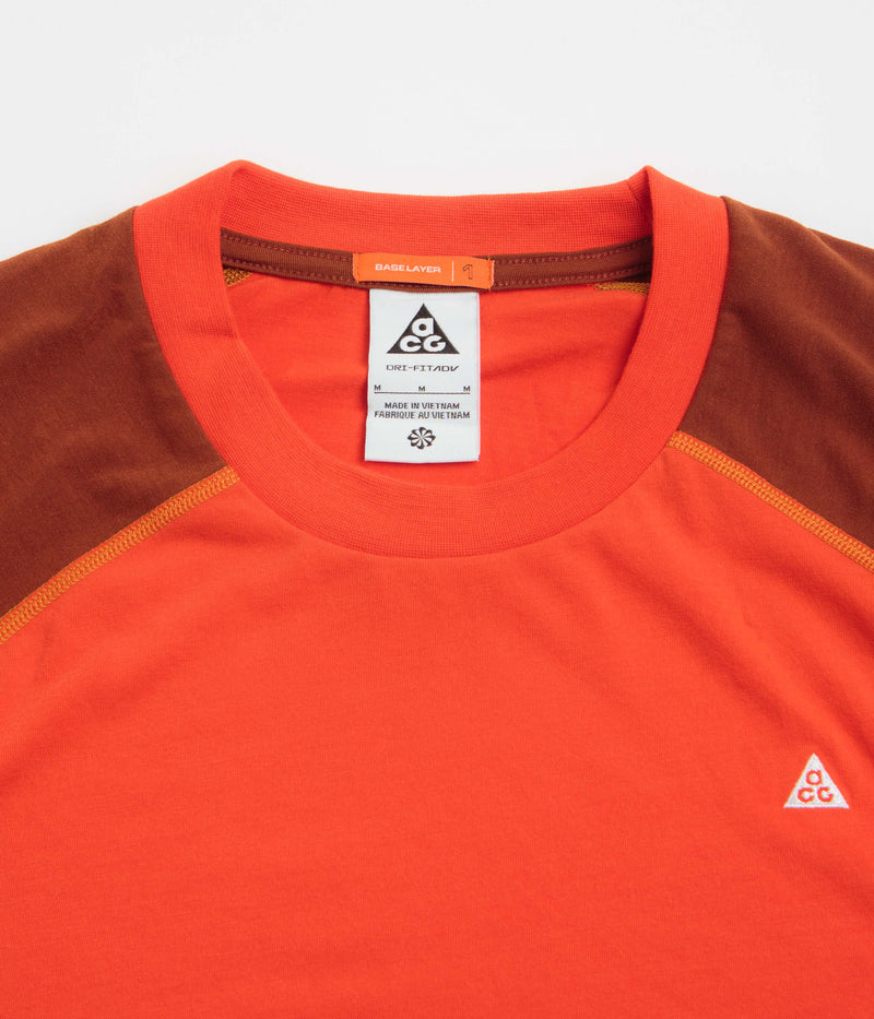 Nike ACG Goat Rocks T-Shirt in Picante Red and Cinnamon / Summit White