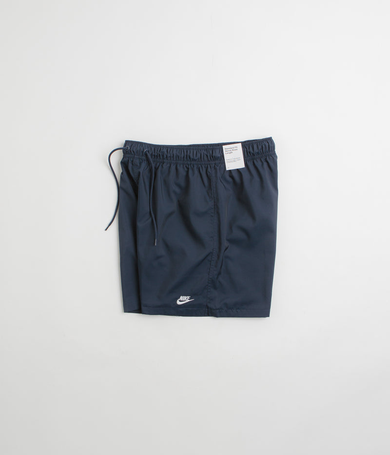 Nike Club Woven Flow Shorts in Obsidian and White