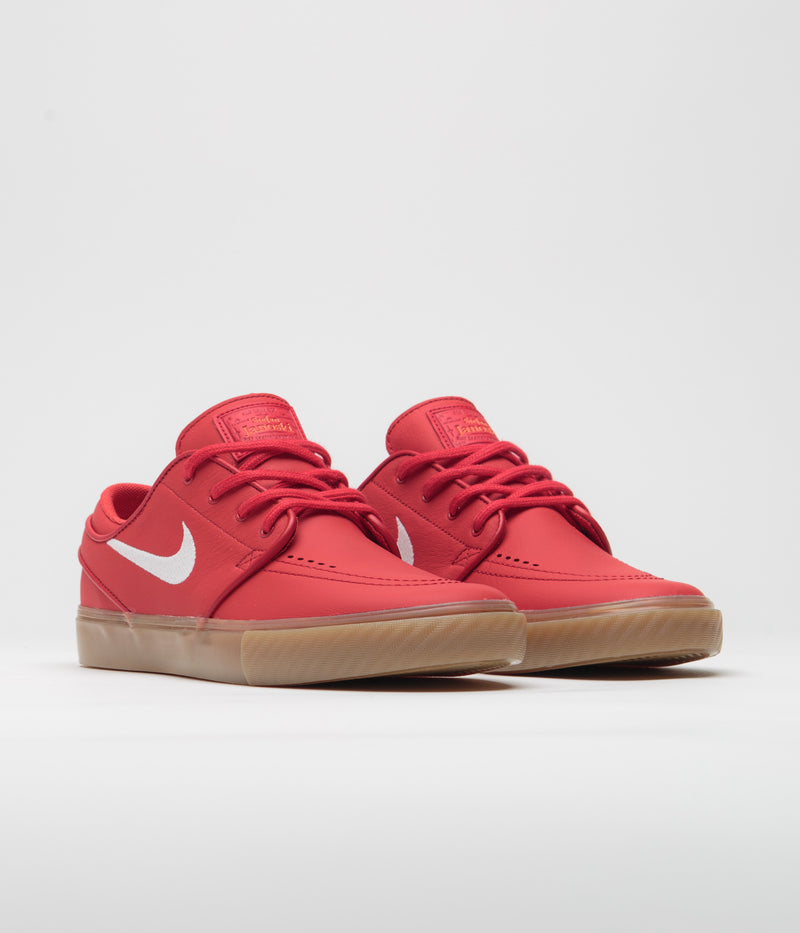 Nike SB Orange Label Janoski Shoes in University Red and White and University Red