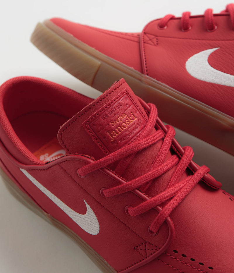 Nike SB Orange Label Janoski Shoes in University Red and White and University Red