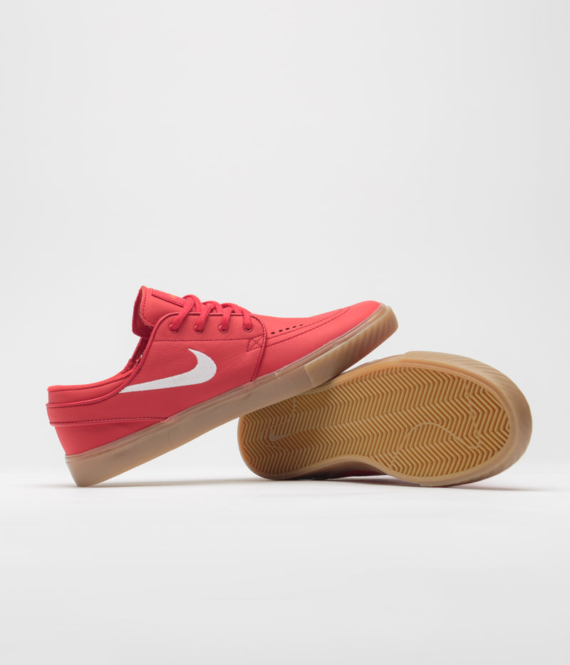 Nike SB Orange Label Janoski Shoes in University Red and White and University Red