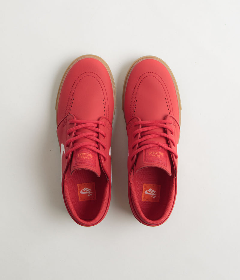 Nike SB Orange Label Janoski Shoes in University Red and White and University Red