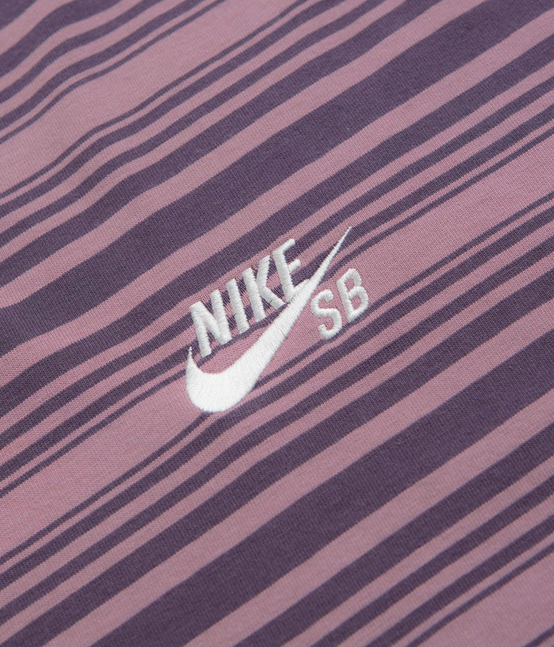 Nike SB Striped T-Shirt in Plum Dust