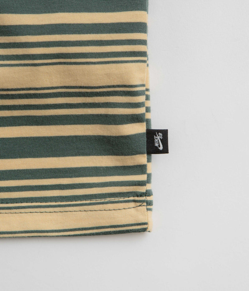 Nike SB Striped T-Shirt in Vintage Green
