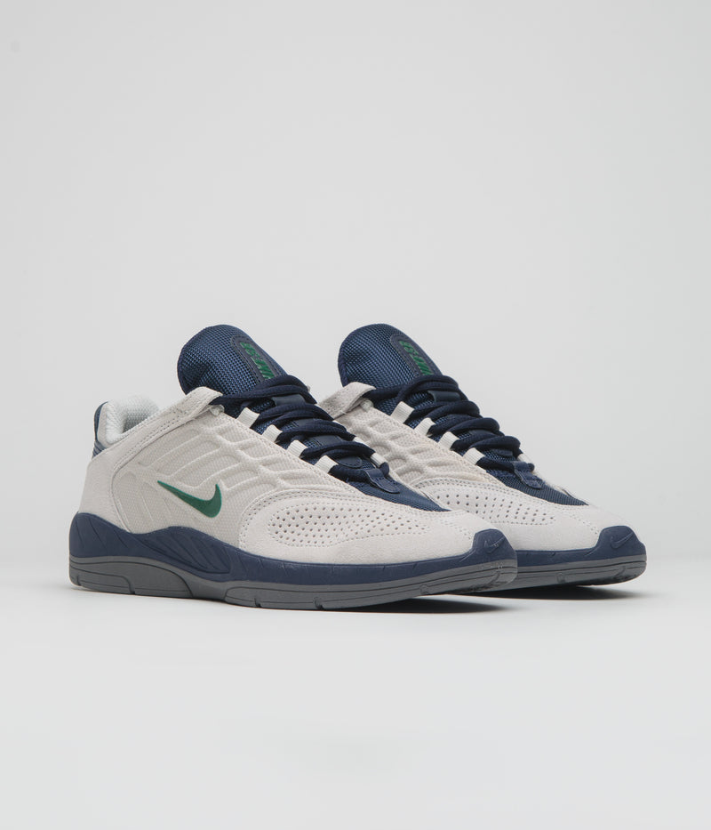 Nike SB Vertebrae Shoes in Light Bone and Fir and Midnight Navy - Obsidian