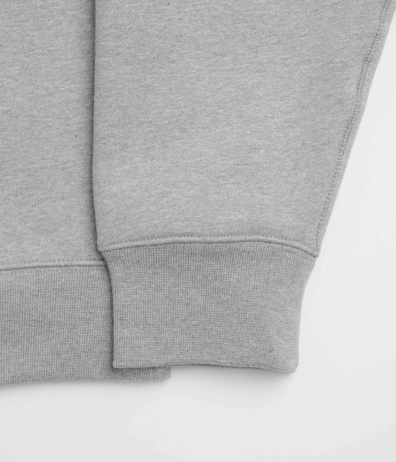 Nike Solo Swoosh 1/4 Zip Sweatshirt in Dark Grey Heather and White