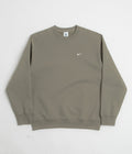 Nike Solo Swoosh Crewneck Sweatshirt in Light Army and White